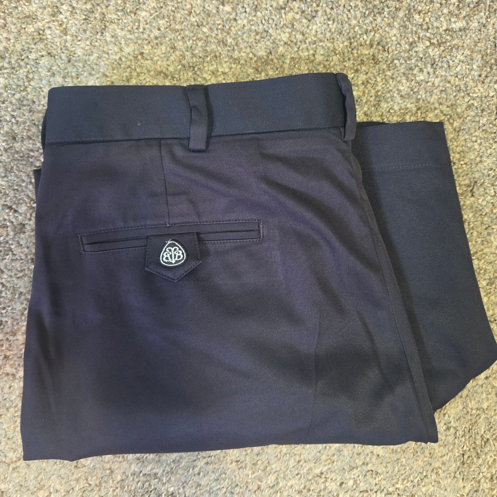 Brooks Brothers Country Club Men Navy Blue Pleated Golf Shorts Size 36 Polyester